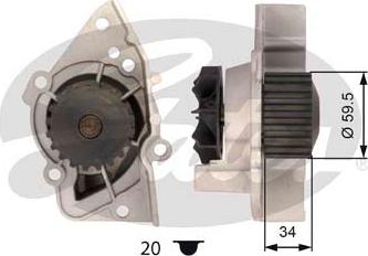 Gates WP0013 - Водяной насос autospares.lv