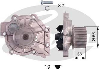 Gates WP0081 - Водяной насос autospares.lv