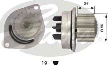 Gates WP0038 - Водяной насос autospares.lv