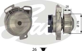 Gates WP0020 - Водяной насос autospares.lv