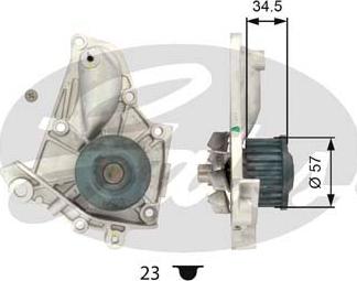 Gates WP0071 - Водяной насос autospares.lv