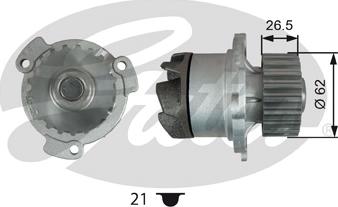 Gates WP0150 - Водяной насос autospares.lv