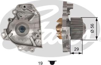 Gates WP0104 - Водяной насос autospares.lv