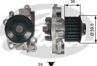 Gates WP0110 - Водяной насос autospares.lv