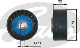 GATES-AU 36518 - Ролик, поликлиновый ремень autospares.lv