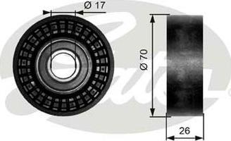 GATES-AU 36249 - Ролик, поликлиновый ремень autospares.lv