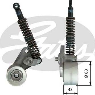 GATES-AU 38698 - Натяжитель, поликлиновый ремень autospares.lv