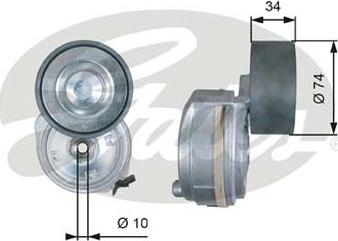 GATES-AU 38638 - Натяжитель, поликлиновый ремень autospares.lv