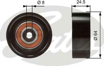 GATES-AU 38097 - Ролик, поликлиновый ремень autospares.lv