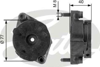 GATES-AU 38345 - Натяжитель, поликлиновый ремень autospares.lv