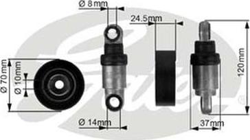 GATES-AU 38242 - Натяжитель, поликлиновый ремень autospares.lv