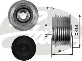 GATES-AU OAP7094 - Шкив генератора, муфта autospares.lv