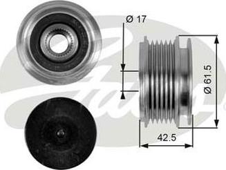 GATES-AU OAP7047 - Шкив генератора, муфта autospares.lv