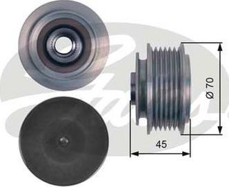 GATES-AU OAP7128 - Шкив генератора, муфта autospares.lv