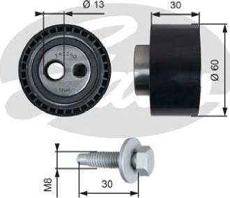 GATES-AU T41140 - Натяжной ролик, зубчатый ремень ГРМ autospares.lv