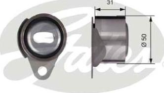 GATES-AU T41157 - Натяжной ролик, зубчатый ремень ГРМ autospares.lv