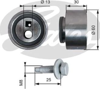 GATES-AU T41139 - Натяжной ролик, зубчатый ремень ГРМ autospares.lv