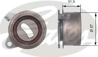 GATES-AU T41244 - Натяжной ролик, зубчатый ремень ГРМ autospares.lv