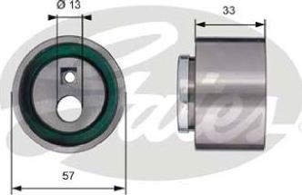 GATES-AU T41258 - Натяжной ролик, зубчатый ремень ГРМ autospares.lv