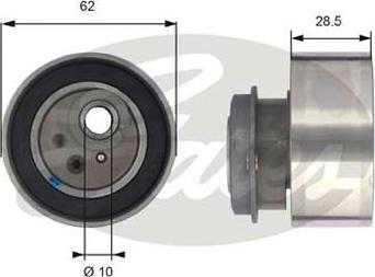 GATES-AU T43087 - Натяжной ролик, зубчатый ремень ГРМ autospares.lv