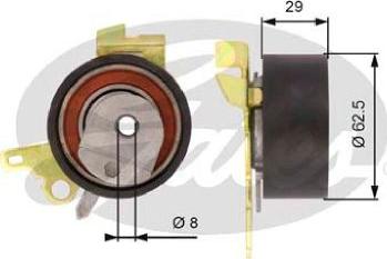 GATES-AU T43022 - Натяжной ролик, зубчатый ремень ГРМ autospares.lv