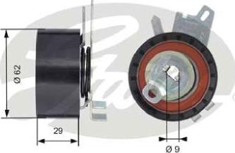 GATES-AU T43145 - Натяжной ролик, зубчатый ремень ГРМ autospares.lv