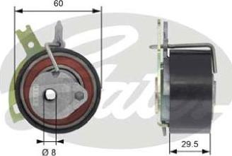 GATES-AU T43186 - Натяжной ролик, зубчатый ремень ГРМ autospares.lv