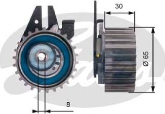 GATES-AU T43211 - Натяжной ролик, зубчатый ремень ГРМ autospares.lv