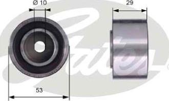 GATES-AU T42059 - Направляющий ролик, зубчатый ремень ГРМ autospares.lv