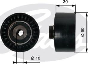 GATES-AU T42065 - Направляющий ролик, зубчатый ремень ГРМ autospares.lv