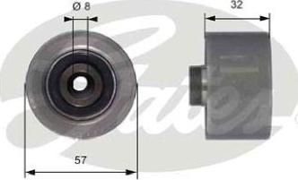 GATES-AU T42066 - Направляющий ролик, зубчатый ремень ГРМ autospares.lv