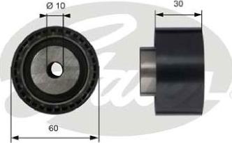 GATES-AU T42070 - Направляющий ролик, зубчатый ремень ГРМ autospares.lv