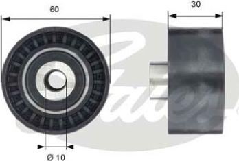 GATES-AU T42199 - Направляющий ролик, зубчатый ремень ГРМ autospares.lv