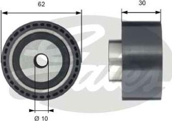 GATES-AU T42198 - Направляющий ролик, зубчатый ремень ГРМ autospares.lv