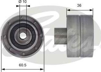 GATES-AU T42107 - Направляющий ролик, зубчатый ремень ГРМ autospares.lv