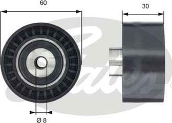 GATES-AU T42188 - Направляющий ролик, зубчатый ремень ГРМ autospares.lv