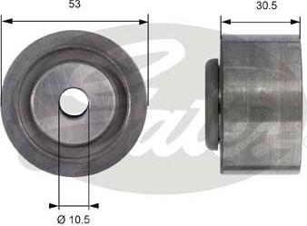 GATES-AU T42175 - Направляющий ролик, зубчатый ремень ГРМ autospares.lv