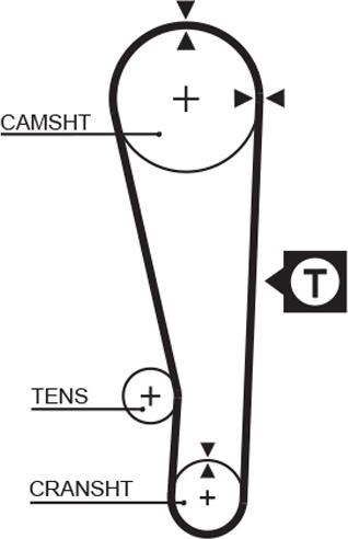 GATES-AU T141 - Зубчатый ремень ГРМ autospares.lv