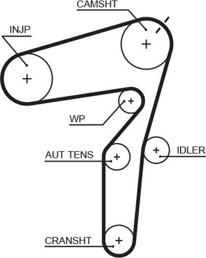 GATES-AU T1615 - Зубчатый ремень ГРМ autospares.lv