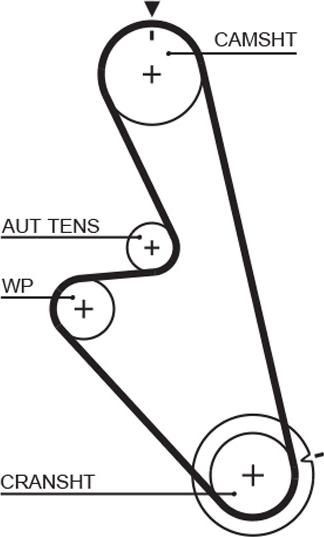 GATES-AU T163 - Зубчатый ремень ГРМ autospares.lv