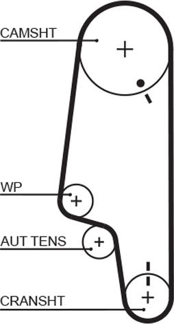 GATES-AU T1069 - Зубчатый ремень ГРМ autospares.lv