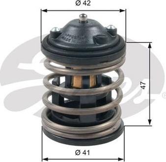 GATES-AU TH47487G1 - Термостат охлаждающей жидкости / корпус autospares.lv