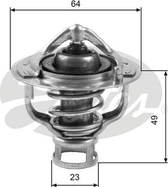 GATES-AU TH04082 - Термостат охлаждающей жидкости / корпус autospares.lv