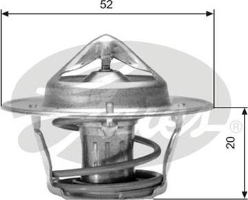 GATES-AU TH04182G1 - Термостат охлаждающей жидкости / корпус autospares.lv