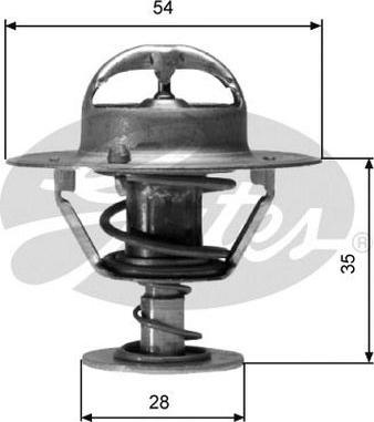 GATES-AU TH04282G1 - Термостат охлаждающей жидкости / корпус autospares.lv