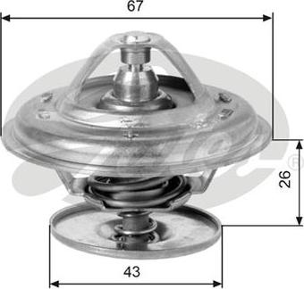 GATES-AU TH11886G1 - Термостат охлаждающей жидкости / корпус autospares.lv