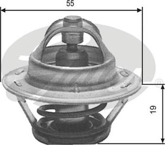 GATES-AU TH12389G1 - Термостат охлаждающей жидкости / корпус autospares.lv