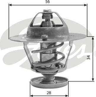 GATES-AU TH31682G1 - Термостат охлаждающей жидкости / корпус autospares.lv