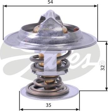 GATES-AU TH26590G1 - Термостат охлаждающей жидкости / корпус autospares.lv