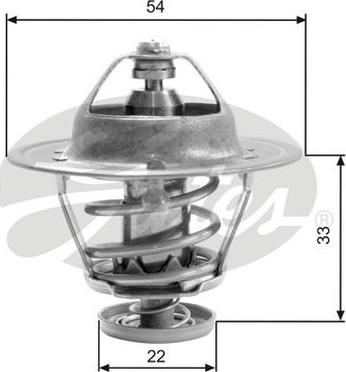 GATES-AU TH22682G1 - Термостат охлаждающей жидкости / корпус autospares.lv